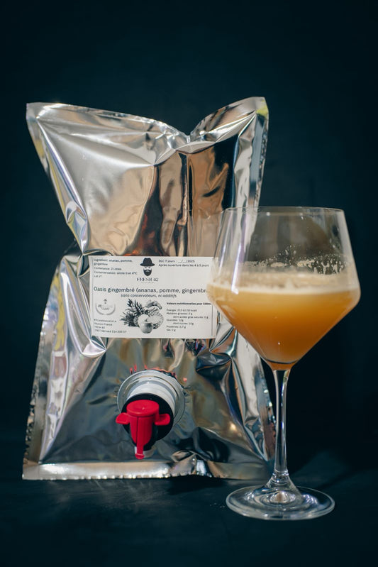 Poche Jus Oasis Gingembré (pomme, ananas, gingembre)